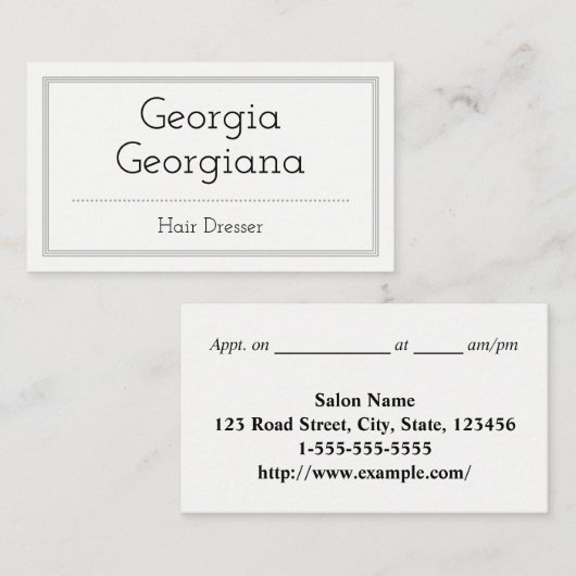 Klassiek en professioneel, met drievoudige grens B Visitekaartje (Voorkant / Achterkant)