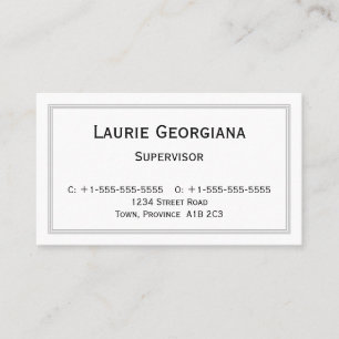 Klassiek en  professioneel Visitekaartje