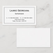 Klassiek en  professioneel Visitekaartje (Voorkant / Achterkant)