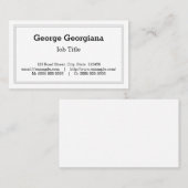 Klassiek en professioneel Visitekaartje (Voorkant / Achterkant)