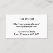 Klassiek en traditioneel professioneel Visitekaart Visitekaartje (Achterkant)