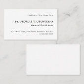 , Klassiek en Traditioneel Visitekaartje (Voorkant / Achterkant)