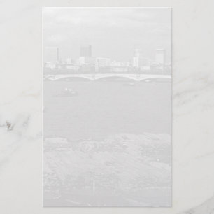 Klassiek Engeland Londen Theems rivier silhouet st Briefpapier