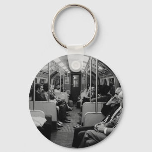 Klassiek Engeland Londen trein binnenkant rijtuig Sleutelhanger