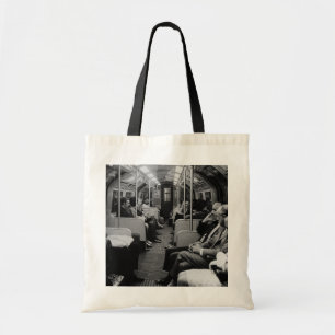 Klassiek Engeland Londen trein binnenkant rijtuig Tote Bag