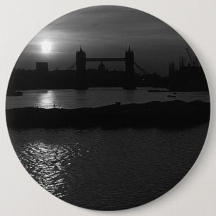 Klassiek Engeland Londen zonsondergang Tower Bridg Ronde Button 6,0 Cm