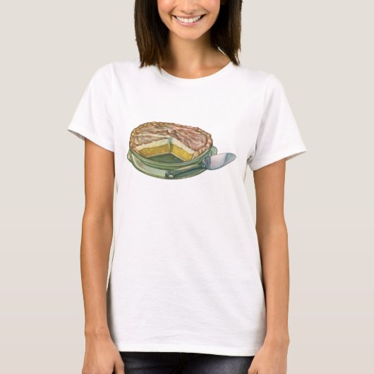 Klassiek eten, citroen meringue taart dessert t-shirt (Voorkant)