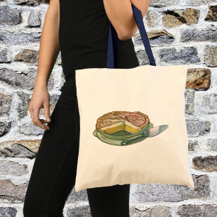 Klassiek eten, citroen meringue taart dessert tote bag