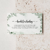 Klassiek Eucalyptus Baby shower Book Request Informatiekaartje