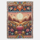 Klassiek Fair Isle herfst Deken (Voorkant Verticaal)