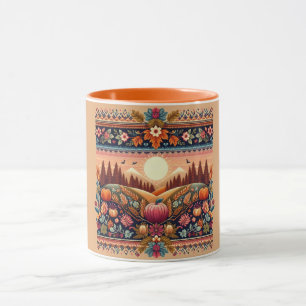 Klassiek Fair Isle herfst Mok