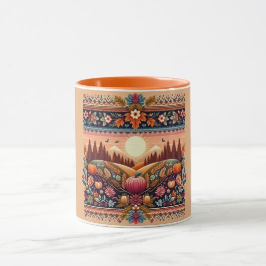 Klassiek Fair Isle herfst Mok (Midden)