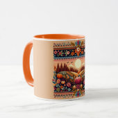 Klassiek Fair Isle herfst Mok (Voorkant links)