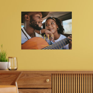 Klassiek familiemonogram foto & naam folie afdrukken