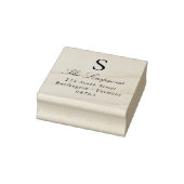 Klassiek familiemonogramadres rubberstempel (Stempel)