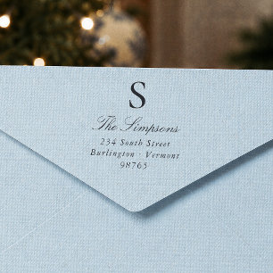 Klassiek familiemonogramadres rubberstempel