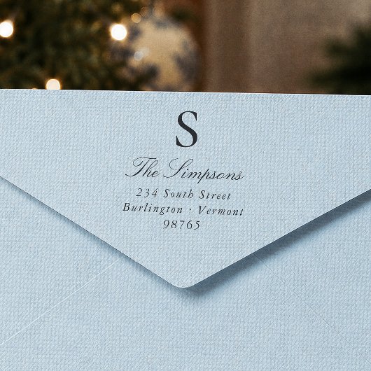 Klassiek familiemonogramadres rubberstempel