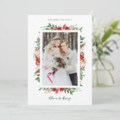 Klassiek Fancy kerstcadeau Lijst Bedankkaart (Staand voorkant)