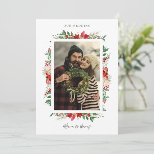 Klassiek Fancy kerstcadeau Lijst Kaart (Staand voorkant)