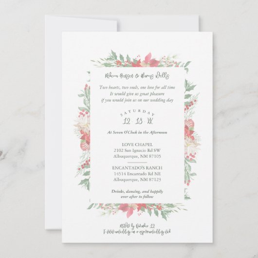 Klassiek Fancy kerstcadeau Lijst Kaart (Achterkant)