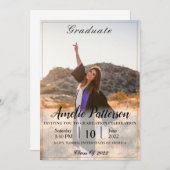 Klassiek Fancy met Foto Afstuderen Celebration Kaart (Voorkant / Achterkant)