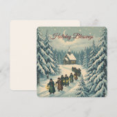 Klassiek Finse winterscene Feestdagenkaart (Voorkant / Achterkant)