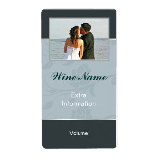 Klassiek floraal wijnlabel etiket