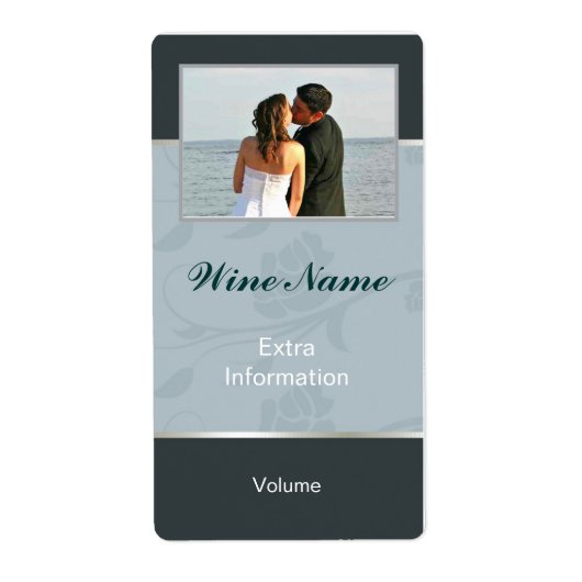 Klassiek floraal wijnlabel etiket (Voorkant)