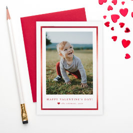 Klassiek folie frame portret foto Valentijnsdag Notitiekaartje