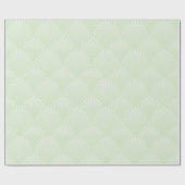 Klassiek foliepatroon in wit en groen cadeaupapier (Vlak)