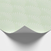 Klassiek foliepatroon in wit en groen cadeaupapier (Hoek)