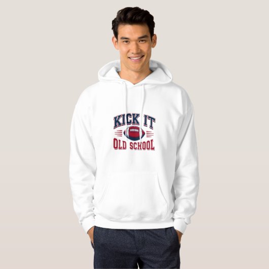 Klassiek football hoodie (Voorkant volledig)