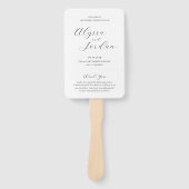 Klassiek formeel elegant trouwprogramma handwaaier (Voorkant)