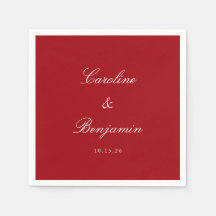 Klassiek formeel script elegant Wedding Custom Red
