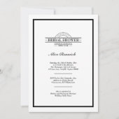 Klassiek, formeel zwart, wit Vrijgezellenfeest Kaart (Voorkant)