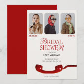 Klassiek foto collage vrijgezellenfeest kaart (Voorkant / Achterkant)