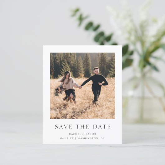 Klassiek fotobudget De datum opslaan (Staand voorkant)