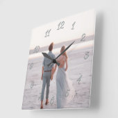 Klassiek  fotocadeau vierkante klok (Hoek)