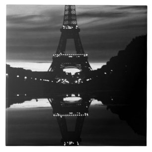 Klassiek Frankrijk Parijs Eiffeltoren reflectie Tegeltje