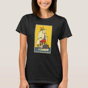 Klassiek fregat zeilschip kanonnen zeilen Oude Can T-shirt