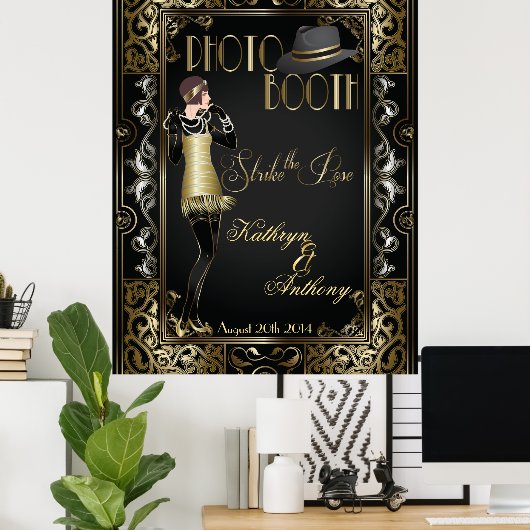  Klassiek Gatsby Style Poster Foto Booth (Thuiskantoor)