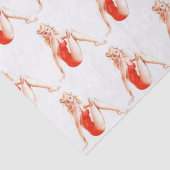 Klassiek geblonde pop-upmeisje tissuepapier (Detail)