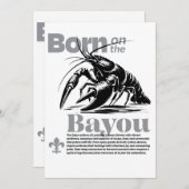 Klassiek Geboren op de Bayou Cajun Vibes Kaart (Voorkant / Achterkant)