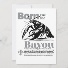 Klassiek Geboren op de Bayou Cajun Vibes Kaart