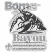 Klassiek Geboren op de Bayou Cajun Vibes Sticker (Voorkant)