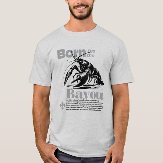 Klassiek Geboren op de Bayou Cajun Vibes T-shirt (Voorkant)