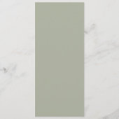 Klassiek Gedempte Groene Elegante Trouw Menu (Achterkant)