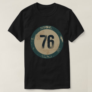 Klassiek gedesdistresseerd nummer 76 t-shirt