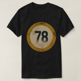 Klassiek gedesdistresseerd nummer 78 t-shirt