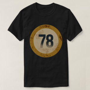 Klassiek gedesdistresseerd nummer 78 t-shirt